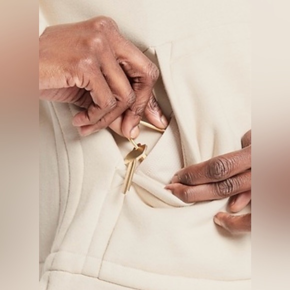 NWT Athleta Tenacity Duster Hoodie Sweatshirt Jacket in Putty - Size XS - Picture 6 of 14